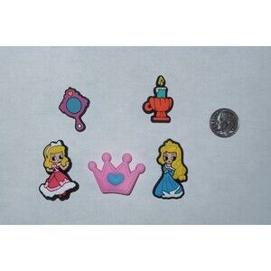 Girls Princess Shoe Charms Lot 5 Pieces